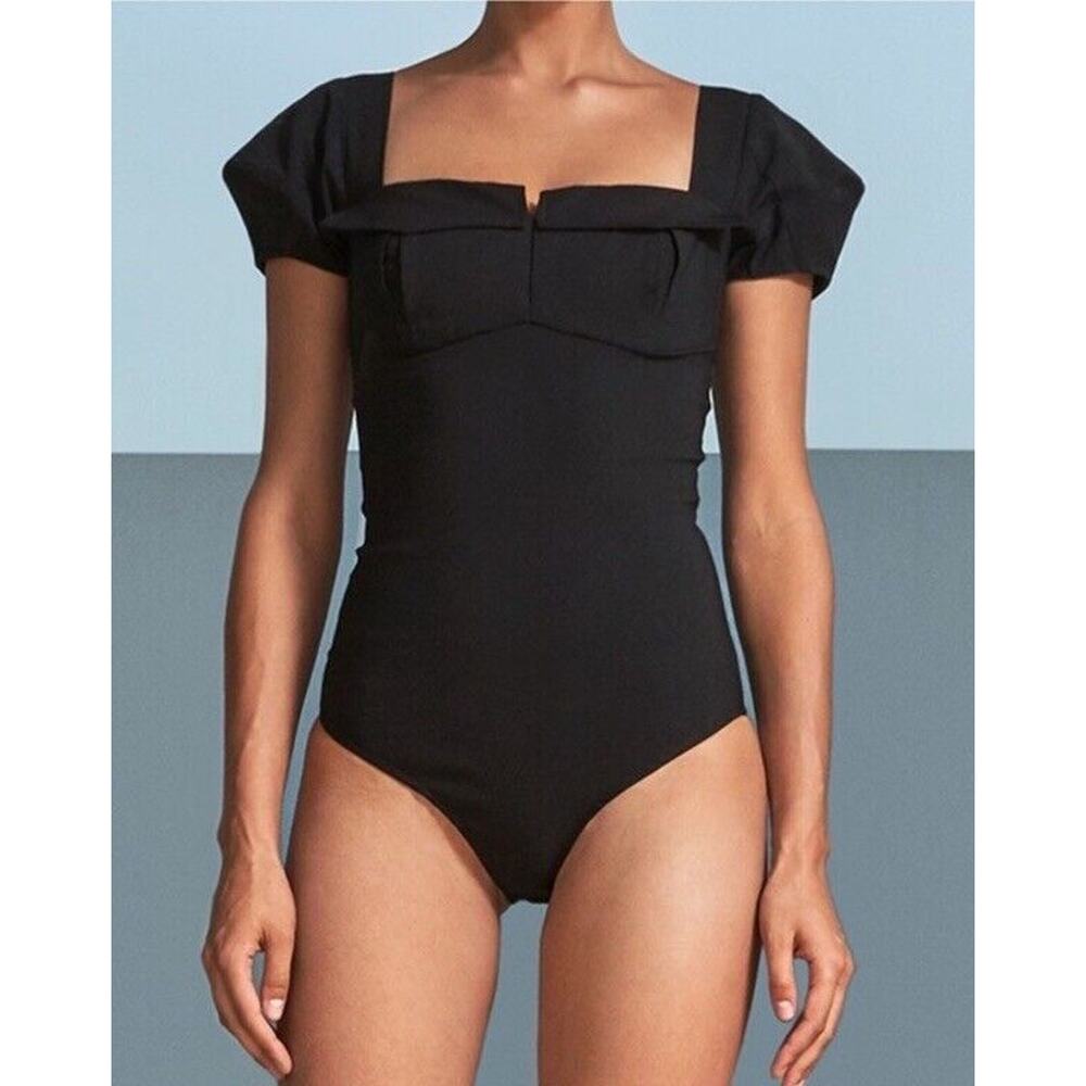 Bouguessa Kiran Pocket Bodysuit Black Size Medium $525 READ